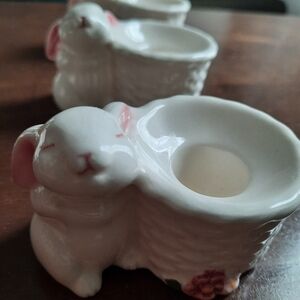 White Ceramic mini tapered candle holders